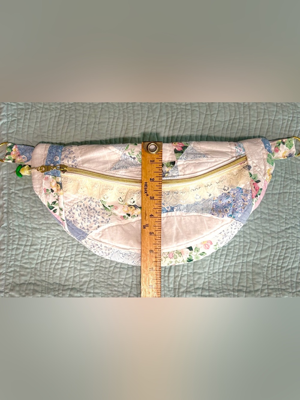 Handmade Medium-Sized Vintage Quilted Bum-Bag / Crossbody - Picture 6 of 6